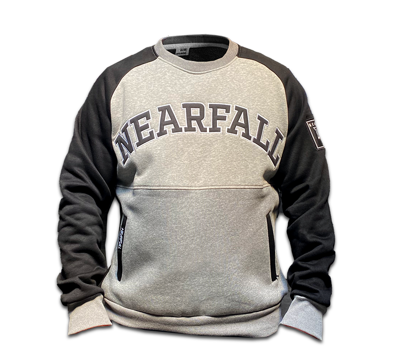 NF Gray Black Crew Neck Sweater Nearfall Clothing