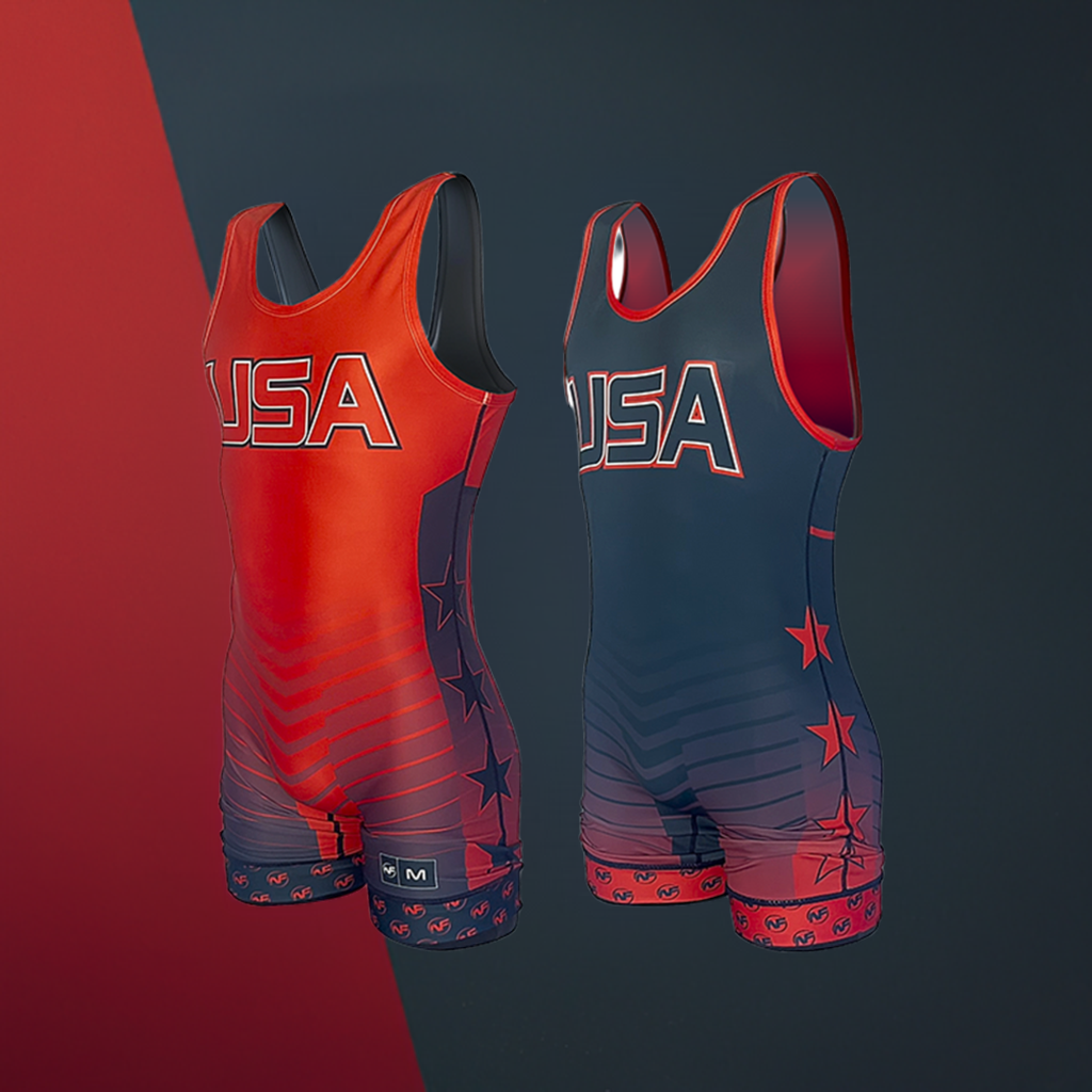 NF Navy Red USA Reversible Singlet